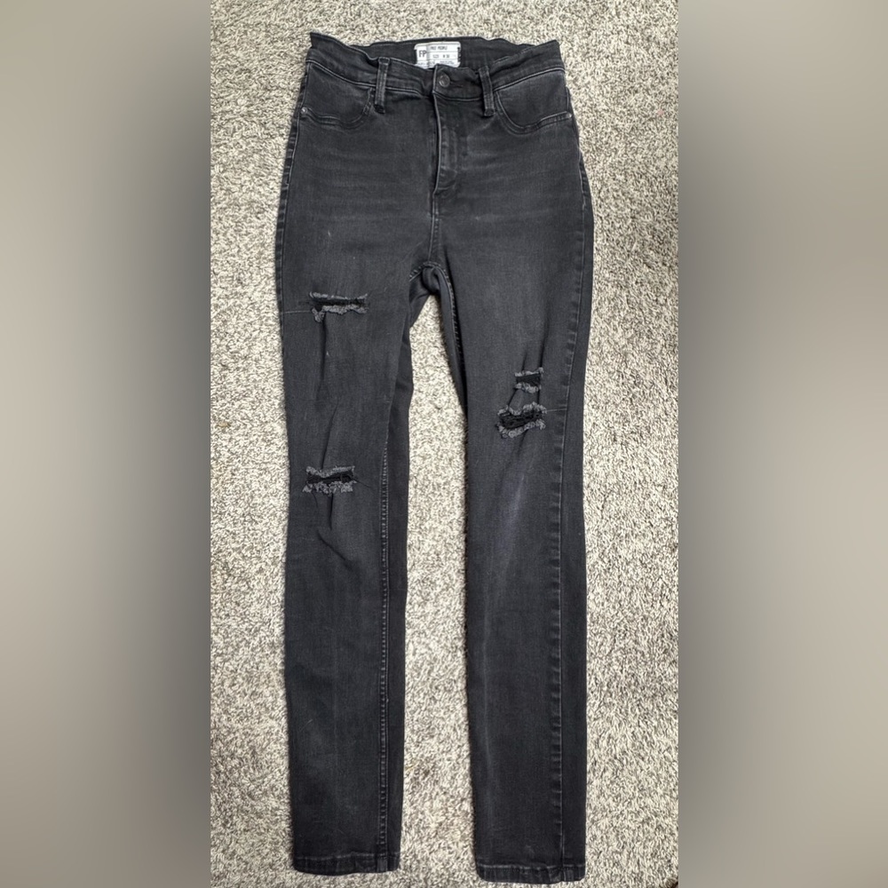 Black high waisted free people size 30 skinny jeans women